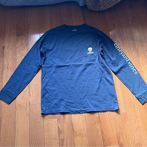 Vineyard Vines Boys 98 Wide Golden Retriever Football Long sleeve Shirt Large L